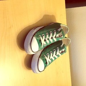 Chuck Taylor all star green low top sneakers